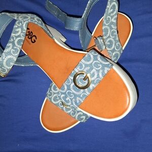 GBG Los Angeles Blue and White Women's Sandals